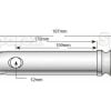 CAT 2 LOWER LINK IMPLEMENT PIN (28mm x 159mm). - Image 2
