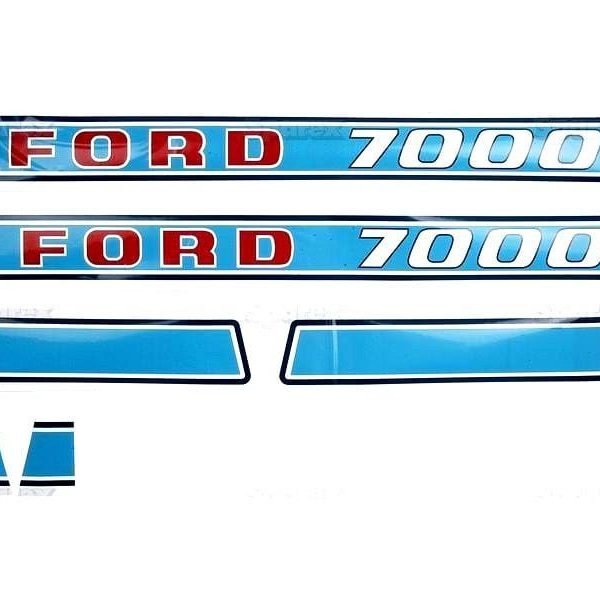 BONNET DECAL SET FOR FORD 7000 TRACTORS.