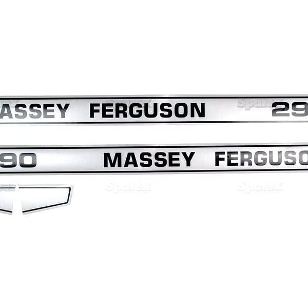 BONNET DECAL SET FOR MASSEY FERGUSON 290 TRACTORS.