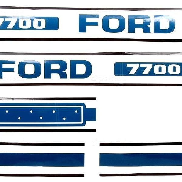 BONNET DECAL SET FOR FORD 7700 TRACTORS.