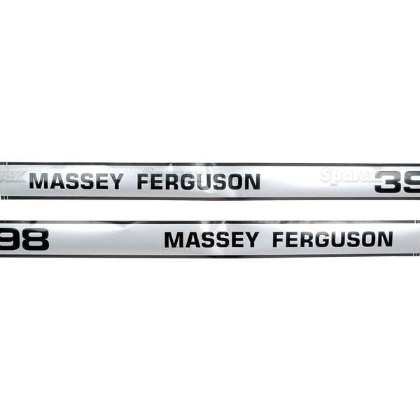 BONNET DECAL SET FOR MASSEY FERGUSON 398 TRACTORS.