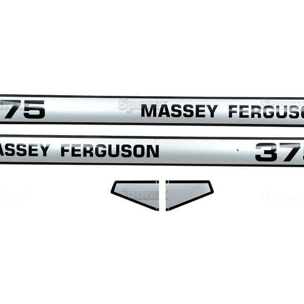 BONNET DECAL SET FOR MASSEY FERGUSON 375 TRACTORS.