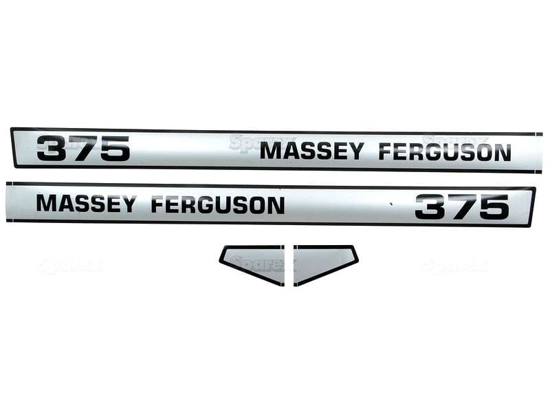 BONNET DECAL SET FOR MASSEY FERGUSON 375 TRACTORS. - MKH Machinery