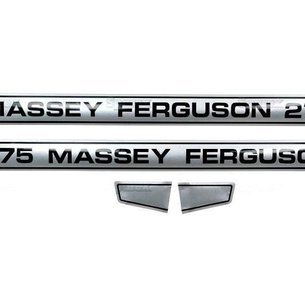 BONNET DECAL SET FOR MASSEY FERGUSON 275 TRACTORS.