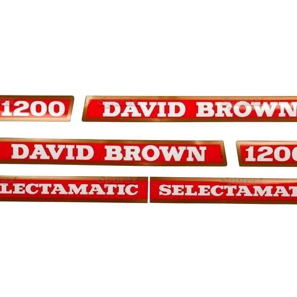 DECAL SET FOR DAVID BROWN 1200 TRACTORS.