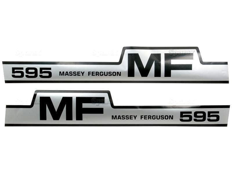 BONNET DECAL SET FOR MASSEY FERGUSON 595 TRACTORS. - MKH Machinery
