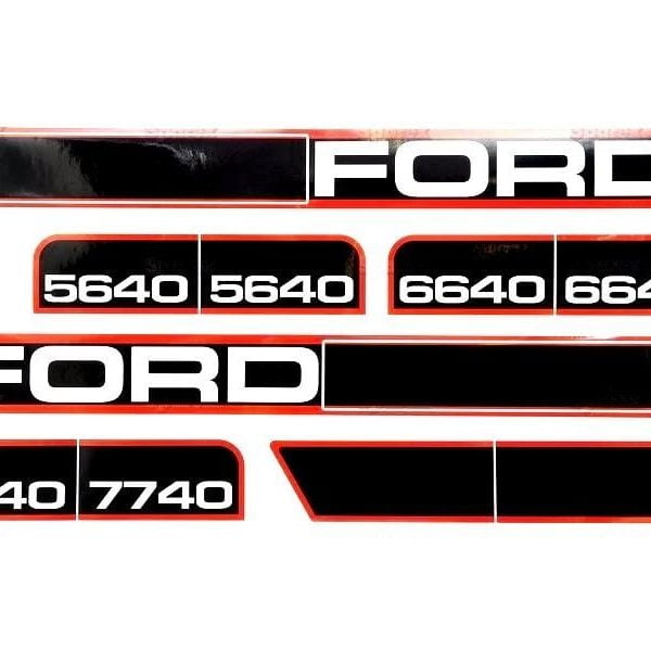 BONNET DECAL SET FOR FORD NEW HOLLAND 5640 6640 7740 TRACTORS.