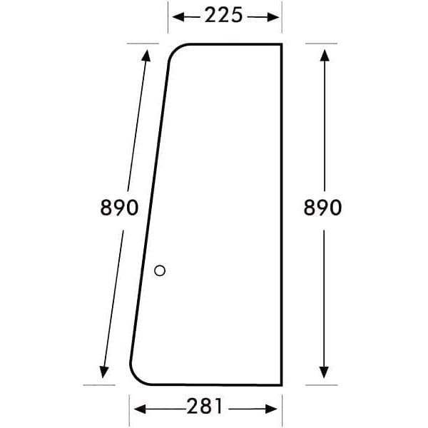 DOOR GLASS FOR CASE INTERNATIONAL 955XL 1055XL 1255XL 1455XL 856XL 956XL 1056XL TRACTORS.