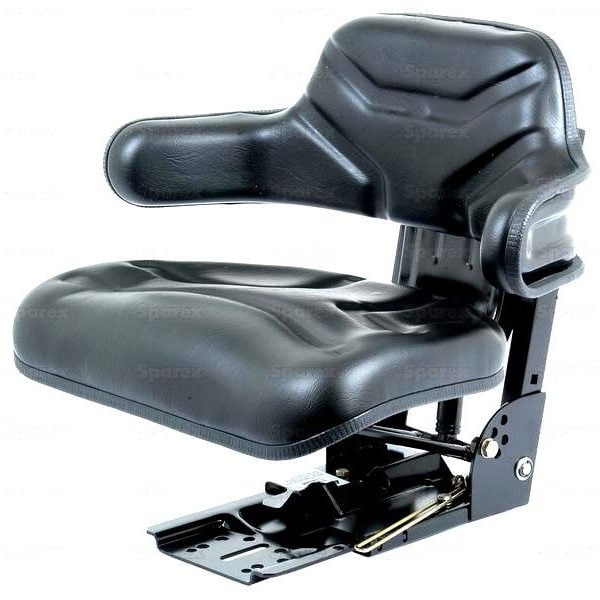 BLACK WRAP AROUND STYLE SEAT ASSEMBLY FOR VARIOUS TRACTORS.