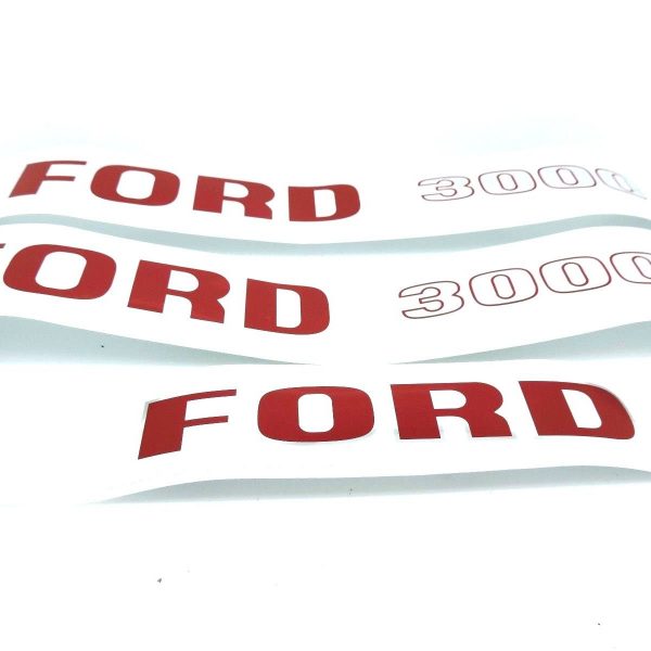 BONNET DECAL SET FOR FORD 3000 PRE FORCE TRACTORS.