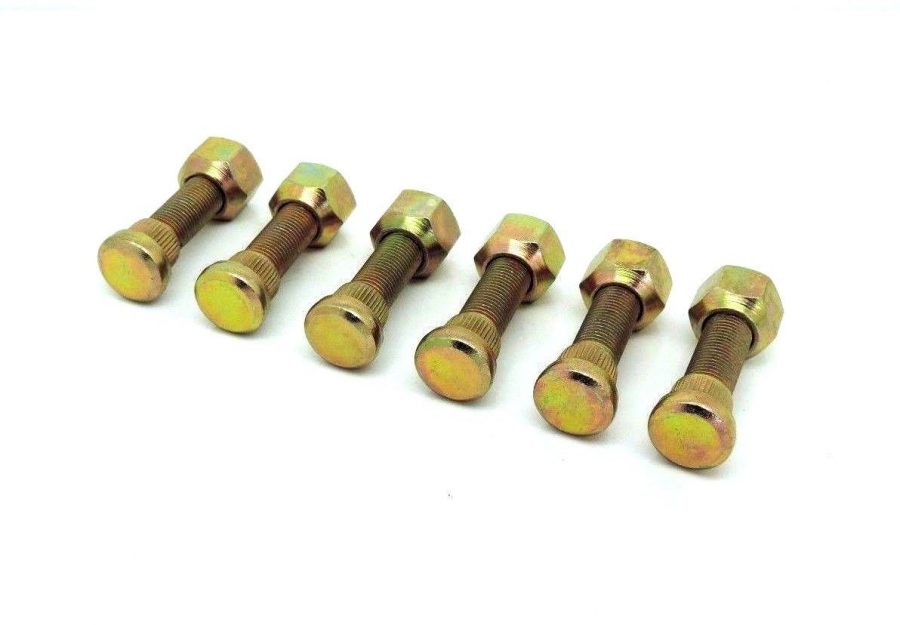 FRONT WHEEL STUDS AND NUTS x 6 FOR INTERNATIONAL 454 474 475 574 674 TRACTORS.