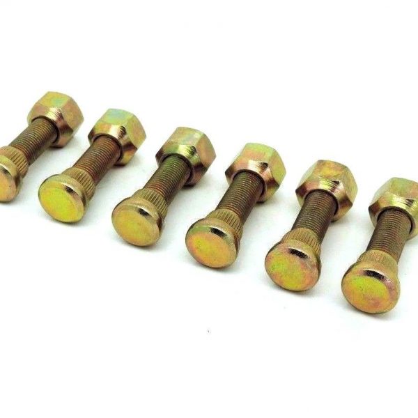 FRONT WHEEL STUD WITH NUT x 6 FOR INTERNATIONAL 484 584 684 784 884 485 585 685 785 885 TRACTORS.