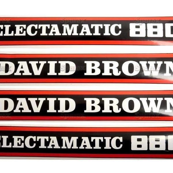 DECAL SET FOR DAVID BROWN 880 SELECTAMATIC TRACTORS.