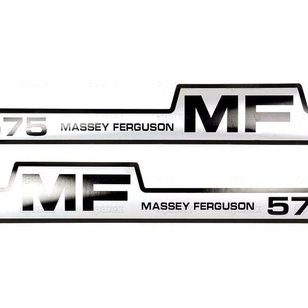 BONNET DECAL SET FOR MASSEY FERGUSON 575 TRACTORS.