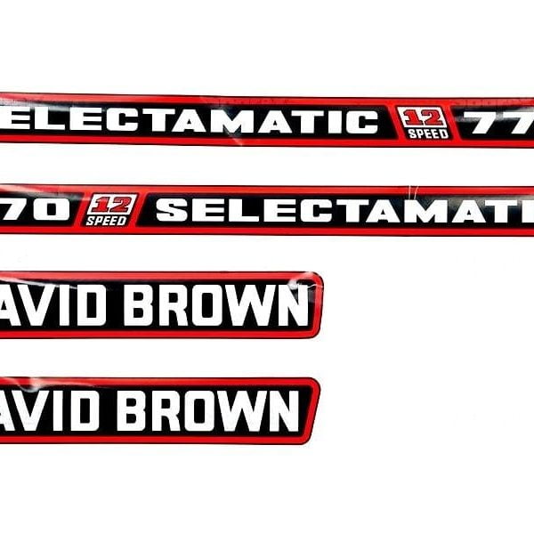 DECAL SET FOR DAVID BROWN 770 SELECTAMATIC TRACTOR.