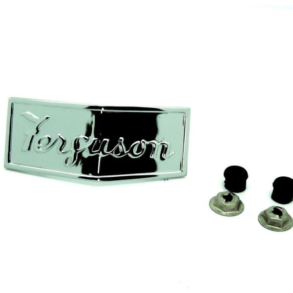 CHROME BONNET BADGE FOR MASSEY FERGUSON TE20 TEA20 TED20 TEF20 TRACTORS.