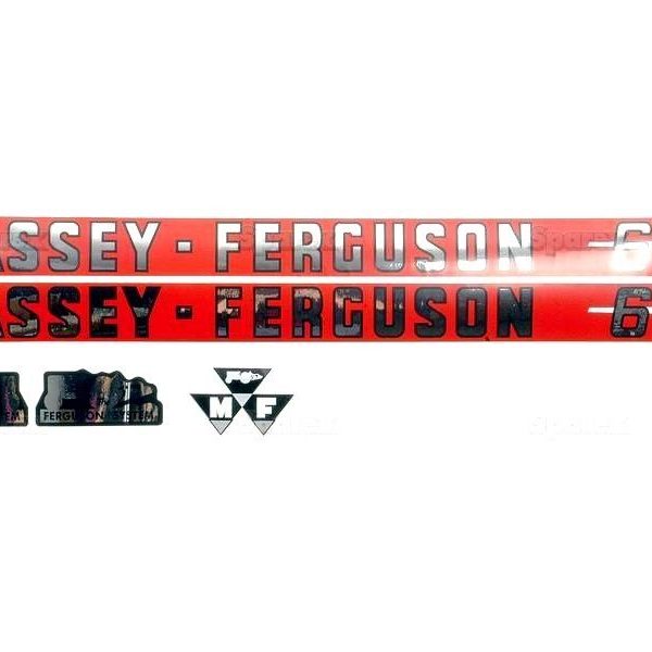 BONNET DECAL SET FOR MASSEY FERGUSON 65 TRACTORS.