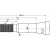 STRAIGHT LOADER TINE MUCK GRAB BALE FORK TINE 820mm LONG THREAD M22 x 1.5 - Image 2
