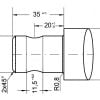 860mm STRAIGHT LOADER TINE MUCK GRAB BALE FORK TINE WITH PIN FITTING. - Image 2