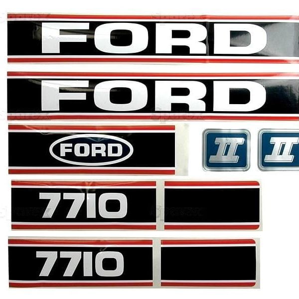 BONNET DECAL SET FOR FORD 7710 TRACTORS.