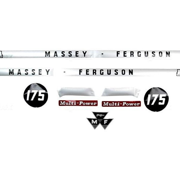BONNET DECAL SET FOR MASSEY FERGUSON 175 TRACTORS.