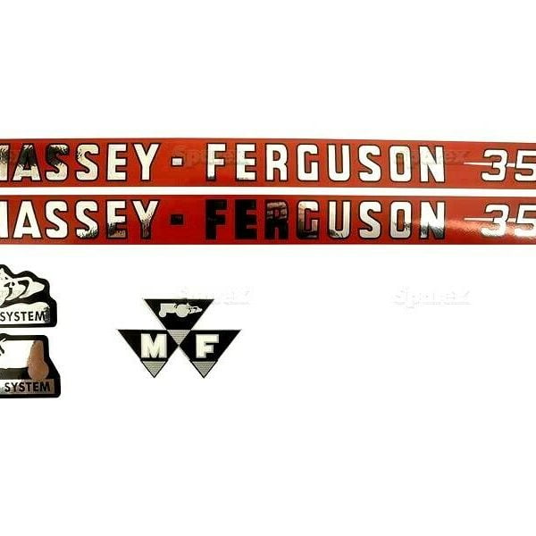 BONNET DECAL SET FOR MASSEY FERGUSON 35x TRACTORS.