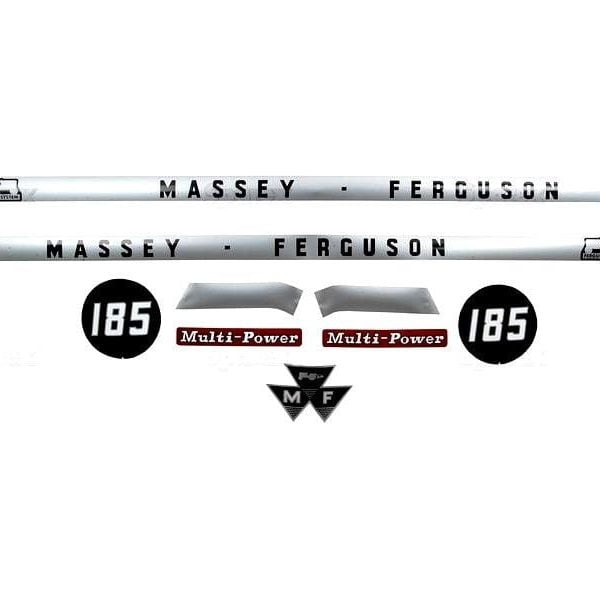 DECAL SET FOR MASSEY FERGUSON 185 TRACTORS.
