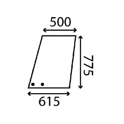 UPPER DOOR GLASS FOR MASSEY FERGUSON 352 362 365 375 390 398 399 TRACTORS.
