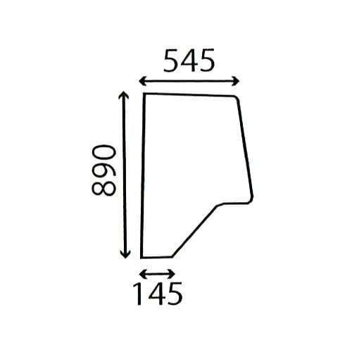 DOOR GLASS FOR CASE IH 4210XL 4220XL 4230XL 4240XL TRACTORS.