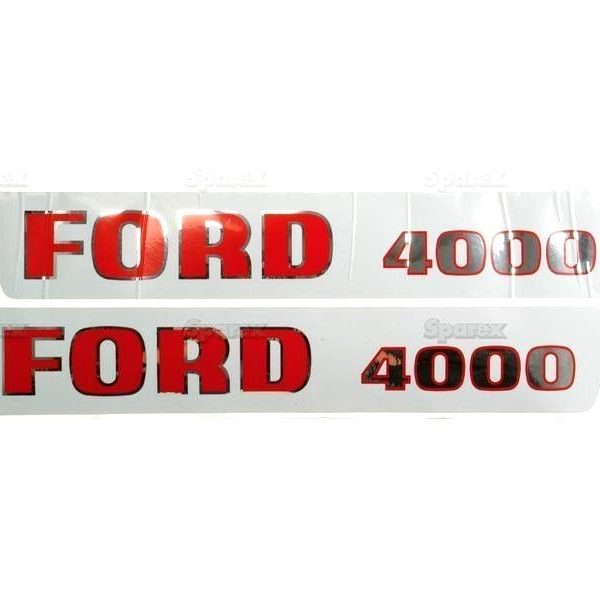 BONNET DECAL SET FOR FORD 4000 PRE FORCE TRACTORS.