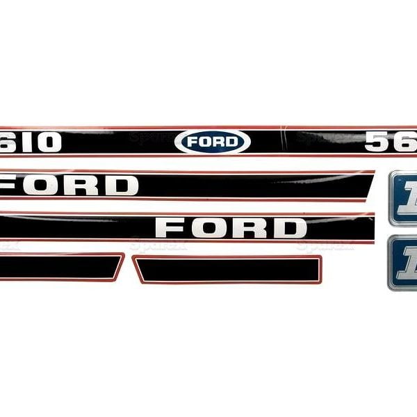 BONNET DECAL SET FOR FORD 5610 FORCE II TRACTORS.