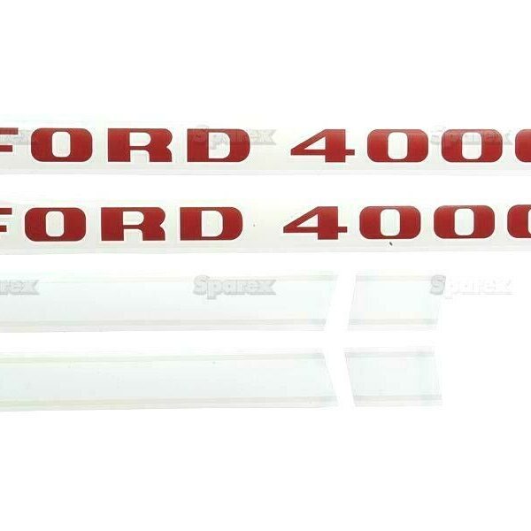 BONNET DECAL SET FOR FORD 4000 FORCE TRACTORS.
