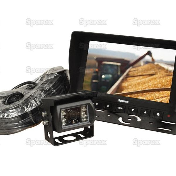 WIRED REVERSING CAMERA SYSTEM WITH 7" LCD MONITOR & CAMERA.