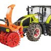 BRUDER CLAAS AXION 950 TRACTOR WITH SNOW CHAINS & SNOW BLOWER 1:16 SCALE. - Image 8