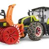 BRUDER CLAAS AXION 950 TRACTOR WITH SNOW CHAINS & SNOW BLOWER 1:16 SCALE. - Image 5