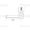 R/H OUTER TRACK ROD FOR MASSEY FERGUSON 265 275 285 290 565 575 590 TRACTORS. - Image 2