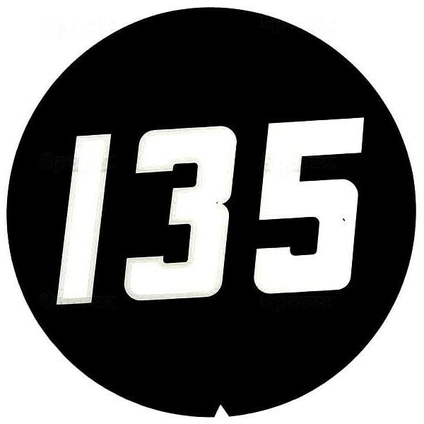 PAPER DECAL SET FOR MASSEY FERGUSON 135 TRACTORS.
