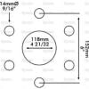 FRONT WHEEL RIM 5.50x16 FOR VARIOUS MAKES AND MODELS OF TRACTORS. - Image 2