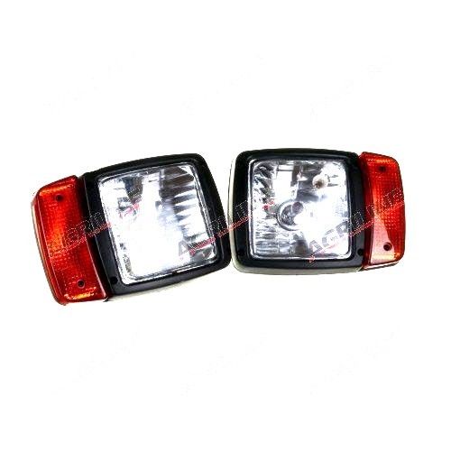 PAIR OF HEADLIGHTS FOR VARIOUS JCB TELESCOPIC HANDLERS.