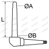 R/H SPINDLE FOR FORD 2000 3000 2600 3600 4100 TRACTORS. - Image 2