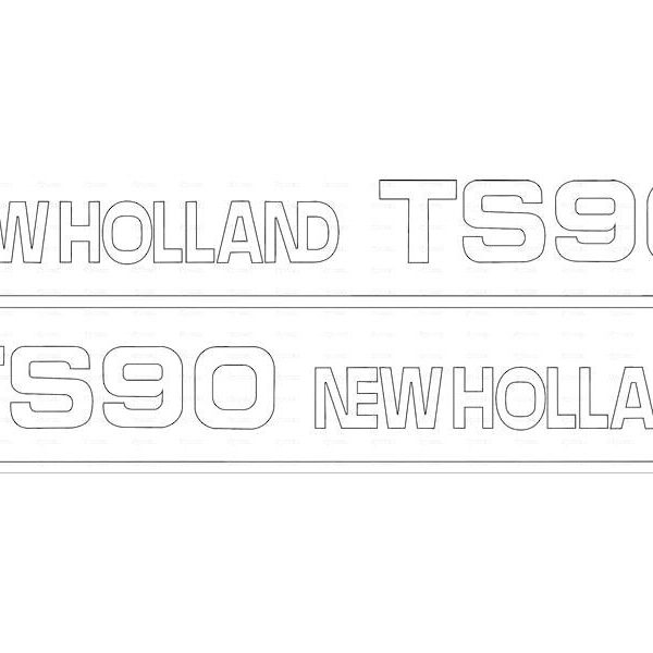 DECAL SET FOR NEW HOLLAND TS90 TRACTORS.
