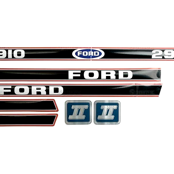 BONNET DECAL SET FOR FORD 2910 FORCE II TRACTORS.
