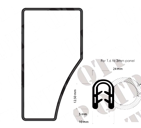 DOOR RUBBER FOR JOHN DEERE 6000 6010 6020 6030 SERIES TRACTORS.