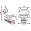 LOW BACK MECHANICAL SUSPENSION SEAT FOR VARIOUS TRACTORS. - Image 2