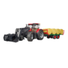 BRUDER CASE IH OPTUM 300 CVX TRACTOR WITH FRONT LOADER & BALE TRAILER1:16 SCALE. - Image 2