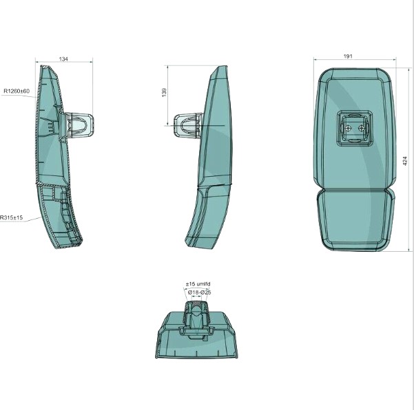 Left & Right Rearview Mirror Set For John Deere 5000 & 6000 Series Tractors – DM2455000