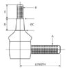 TRACK ROD END FOR MASSEY FERGUSON 175 178 TRACTORS. - Image 2