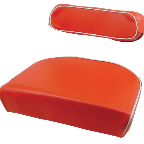 RED & WHITE SEAT CUSHION SET FOR DAVID BROWN TRACTORS.