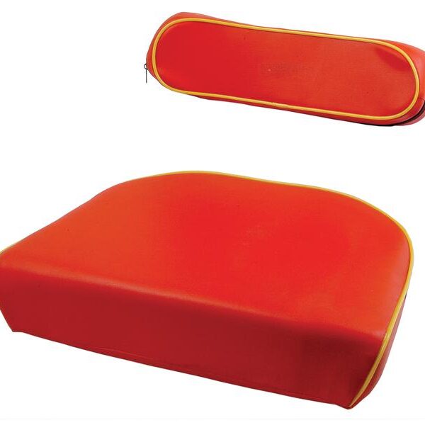 RED & YELLOW SEAT CUSHION SET FOR DAVID BROWN 880 900 950 IMPLEMATIC TRACTORS.