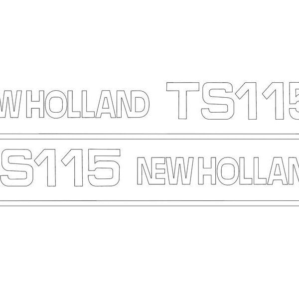 DECAL SET FOR NEW HOLLAND TS115 TRACTOR.
